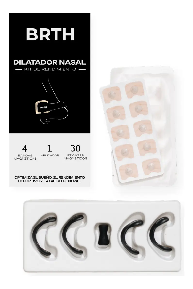 Brth Kit Tiras Nasales Magnéticas Dormir Ronquidos Premium