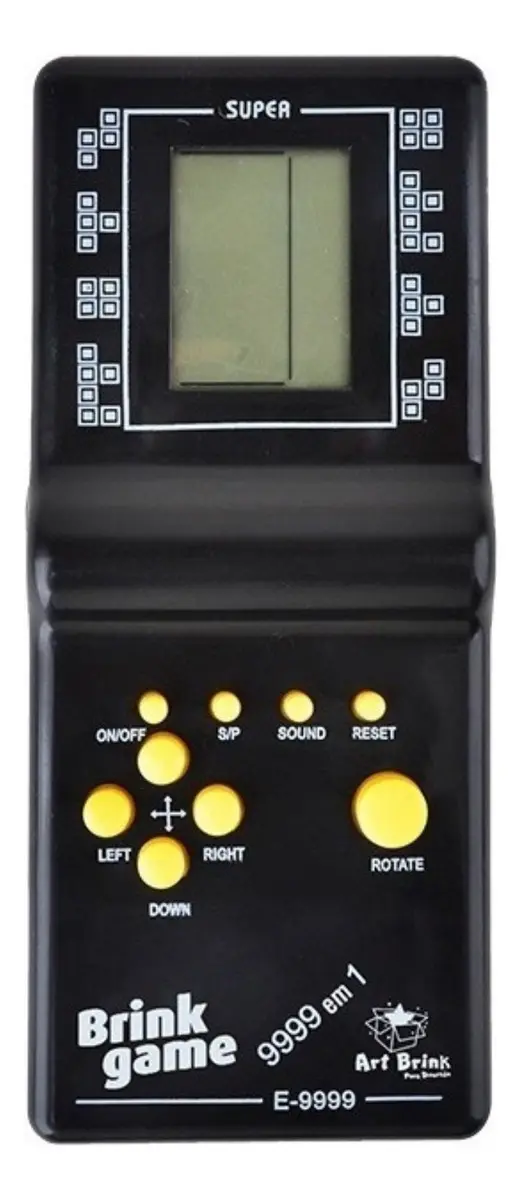 Consola Portátil Brick Game 9999 en 1 Negra Tetris Snake Frogger