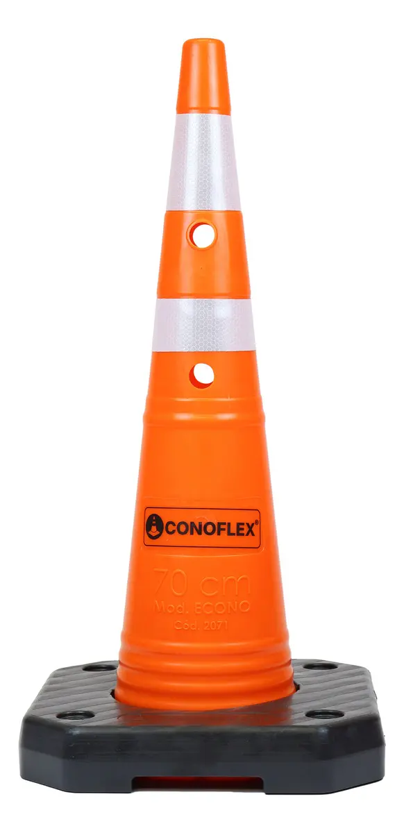 Cono De Seguridad Vial 70 Cm 2,3kg Conoflex Color Naranja
