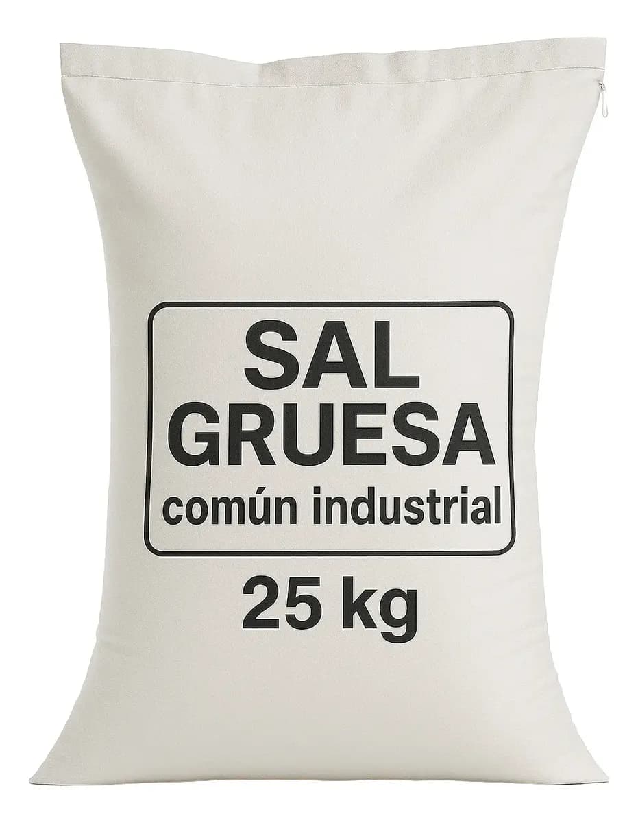 Sal Gruesa Industrial Ablandador Agua Bolsa 25 Kg