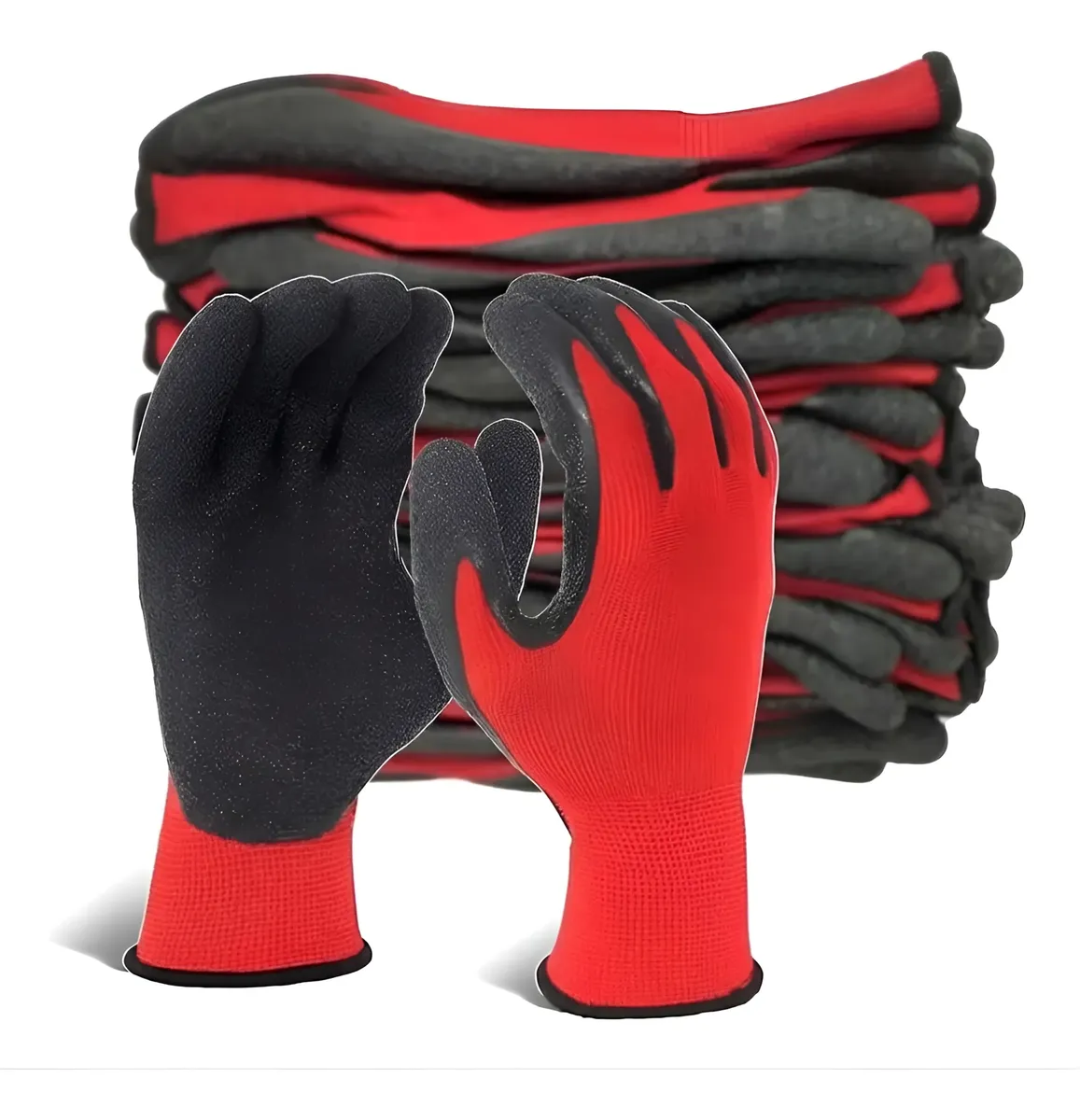 Guante De Trabajo Antideslizante Engomado Mecanico X12 Pares