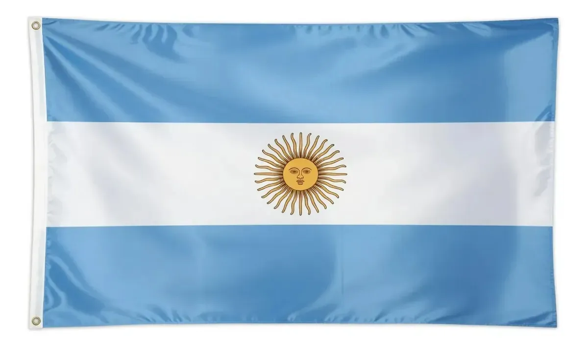 Bandera Argentina 90x60 Cm Ojales Tela Sol Veoquiero