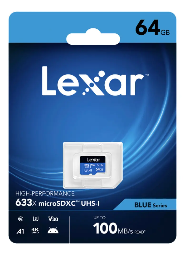 Lexar MicroSDXC 64GB Clase 10 U3 100MB/s