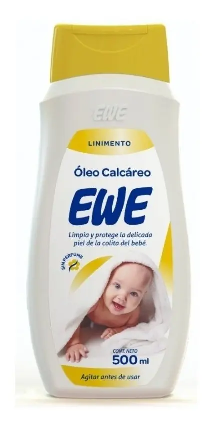Óleo Calcáreo Ewe Hipoalergénico 500ml Zona Pañal Bebé
