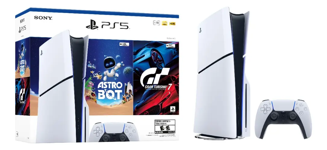 Sony Playstation 5 consola Slim Standard + Juego Astro Bot Y Gt7