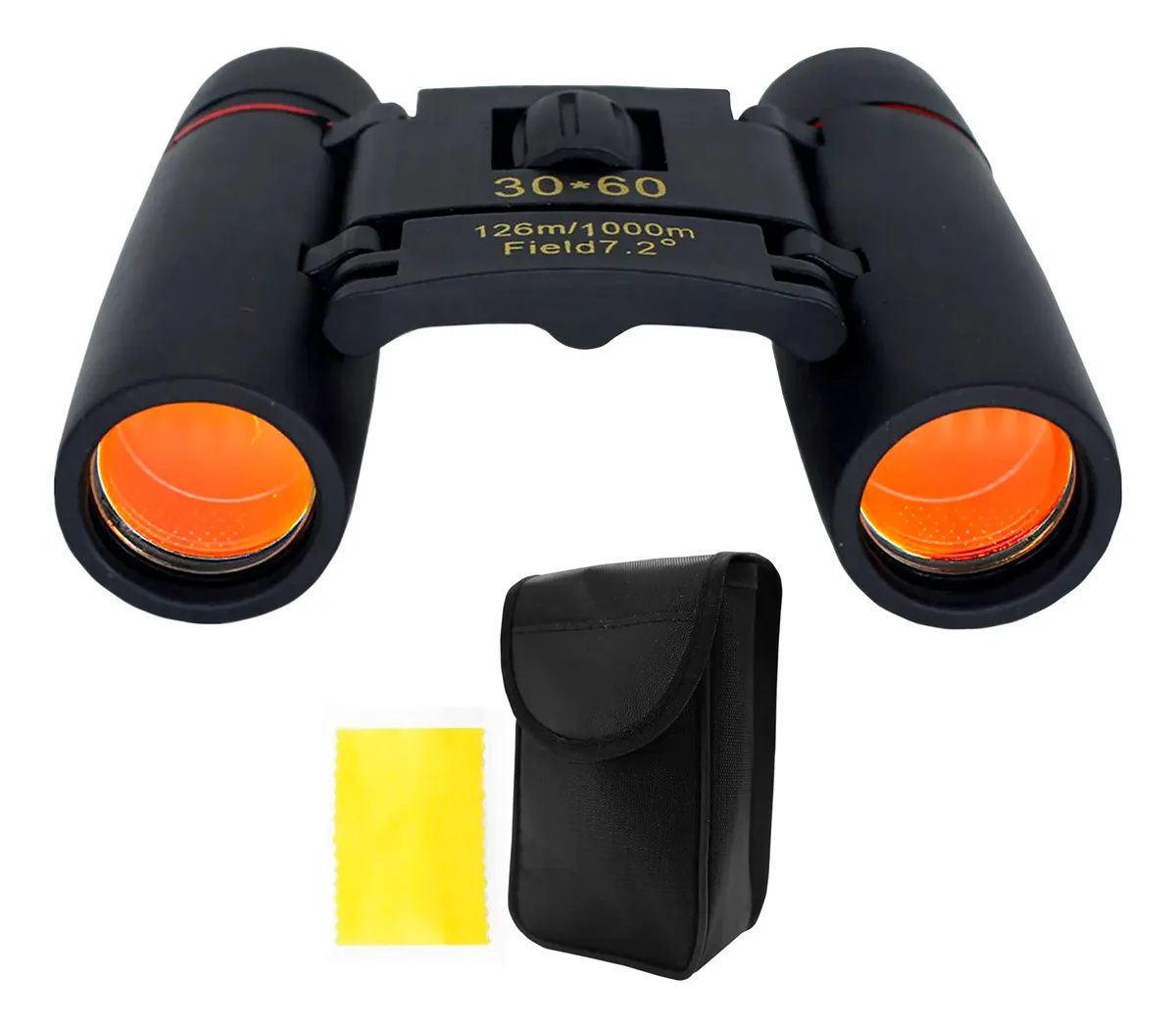 Binoculares Larga Vista Binocular Potente 30x60 LIBERCAM BIN-400 Funda Color Negro