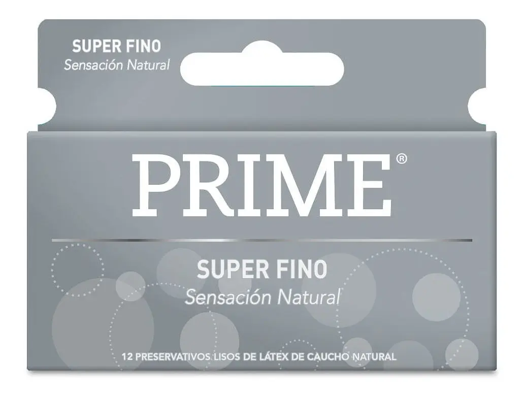 Preservativos Prime De Látex Súper Fino X 12 Un