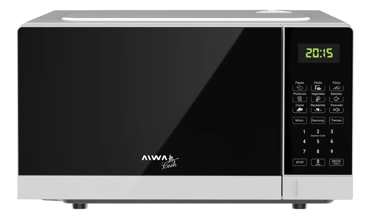Microondas Aiwa Cook 700w 20l 10 Niveles Cocción Panel Touch
