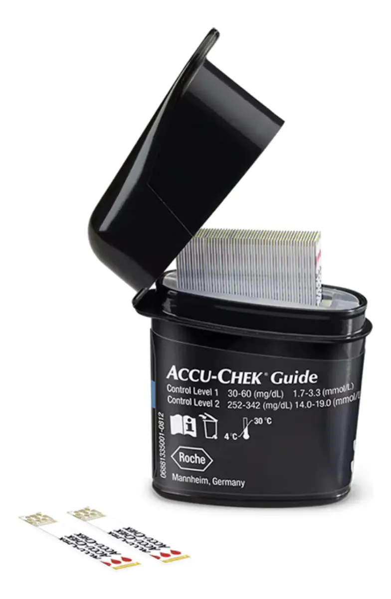 Tiras Reactivas Accu Chek Guide X 50 Vence 2027 Negro