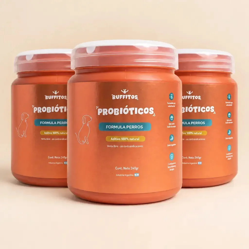 Ruffitos Formula de Perros Polvo Probióticos Perro X3
