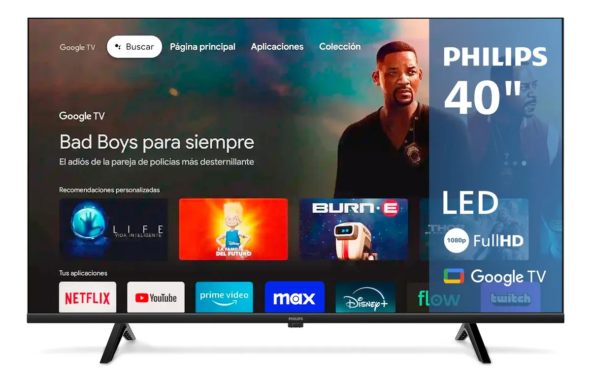 Smart Tv Philips Full HD De 40 Con Google Tv