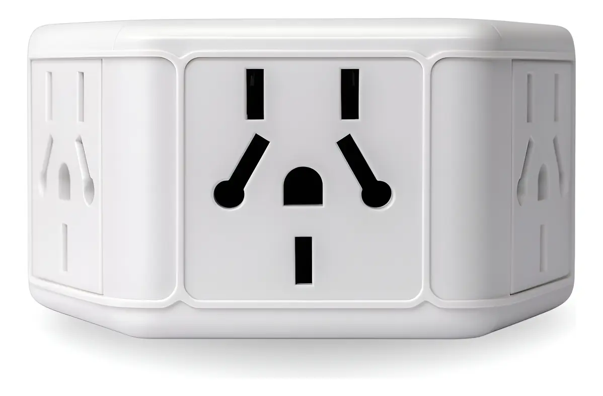 Adaptador Enchufe Triple 3 Caras Pirámide Premium