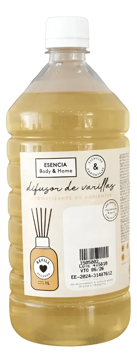 Esencia Conc. Difusor 1 Litro. 30 Varillas De Regalo