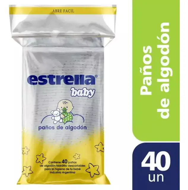 Paños De Algodon Estrella Baby X 40 u