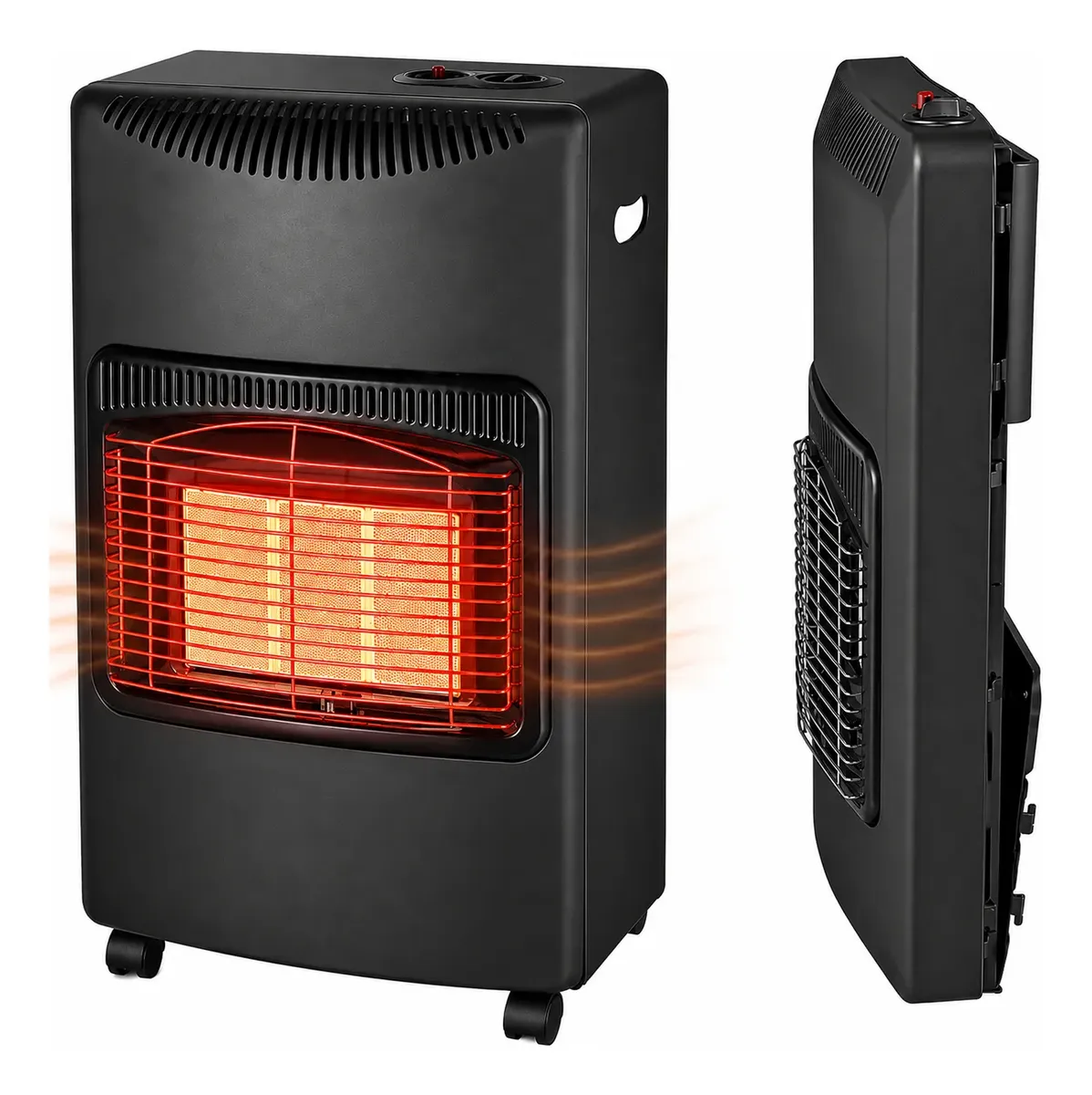 Estufa Garrafera Calefactor 4200w 3 Niveles A Gas Envasado Gris Oscuro