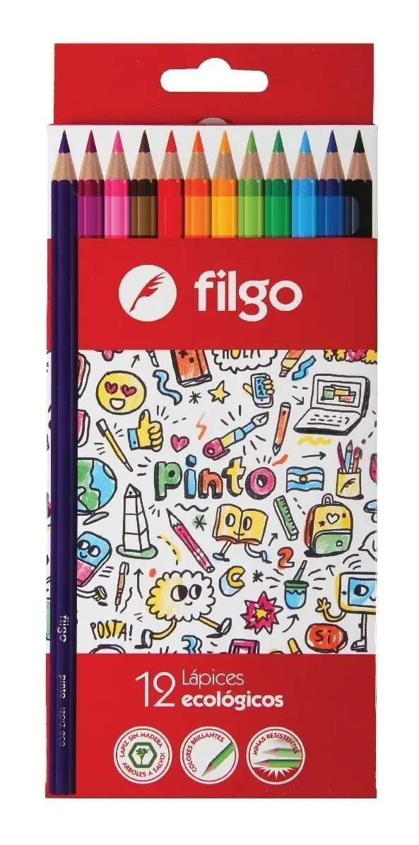Lápices Colores Filgo Caja 12 Largos