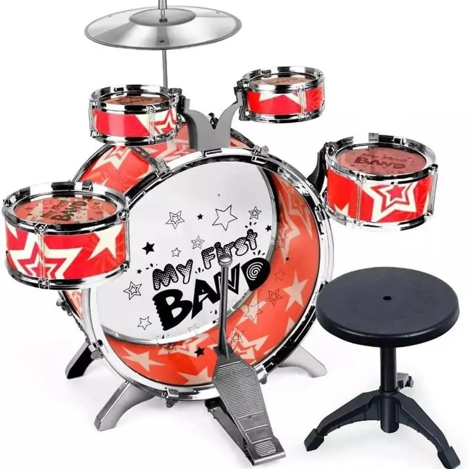 Bateria Musical Juguete Infantil Dia Del Niño Oferta Regalo Rojo