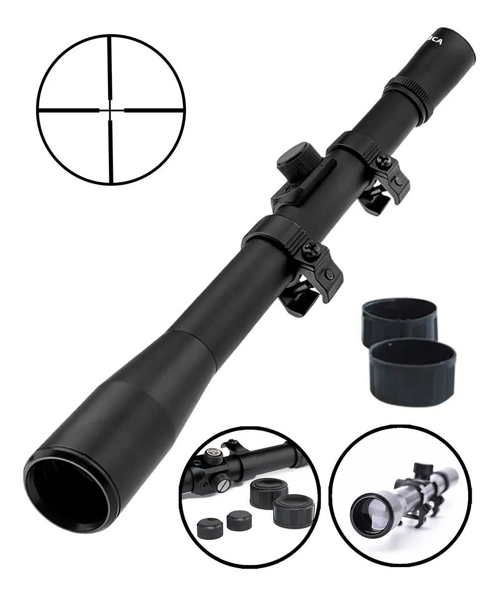 Mira Telescopica 4x20 Aire Comprimido Caza Montaje Rifle