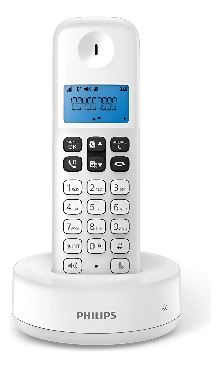 Teléfono Inalámbrico Philips D1311w/77 Blanco