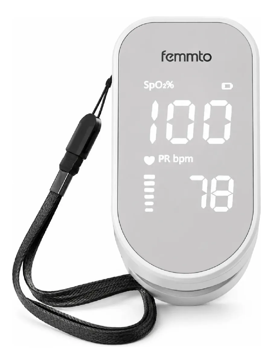 Oxímetro De Pulso Digital Pantalla Led Color Blanco