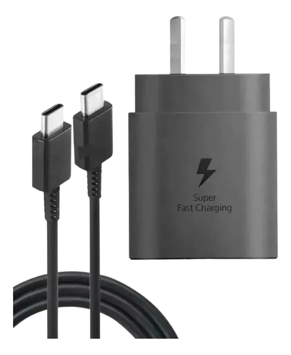 Cargador Samsung Carga Rápida 25w Tipo C Negro
