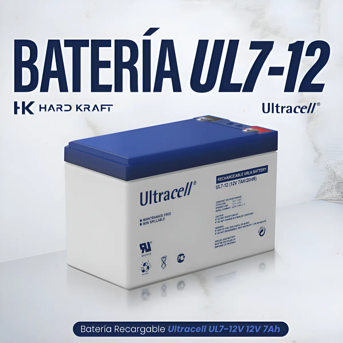 Bateria VLRA Recargable Alarma Ups Inversor 12v 7a Ultracell