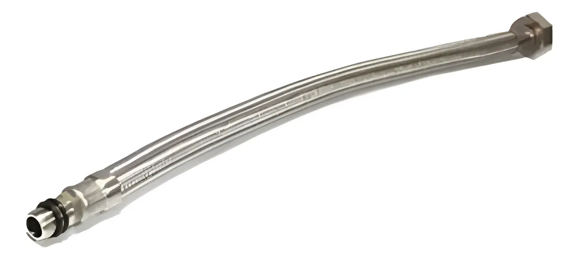 Flexible Monocomando Cocina Baño Mallado 50 Cm Super Off Cromado